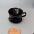 thumbnail image 1 of 2X de Filtro de Café, Gotero de Café de Cerámica Negro de una Sola , Soporte de de Filtro Reutilizable S, 1 of 4