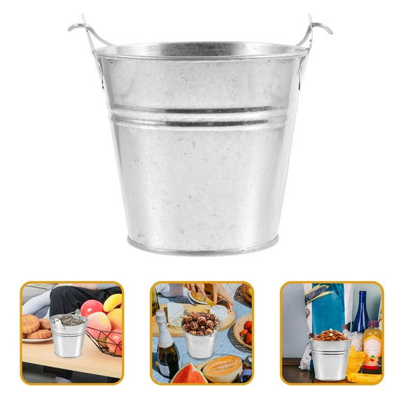 WHAMVOX 6Pcs Metal Buckets with Handles Iron Chip Fry Serving Buckets Gift Candy Bucket for Party Favors