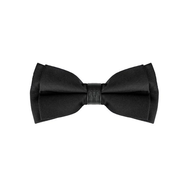 CORBATA DE PAPA FORMAL INSPIRE CHIC PARA HOMBRES, CORBATA PREATADA SÓLIDA, CON CINTURÓN AJUSTABLE, NEGRA