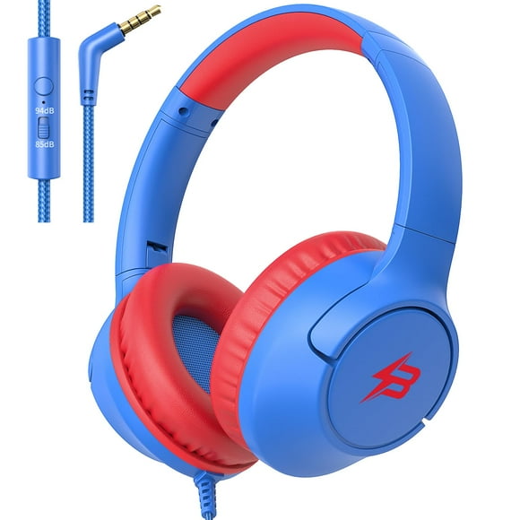 Auriculares para niños Botesty Sound con cable, límite de volumen, azul