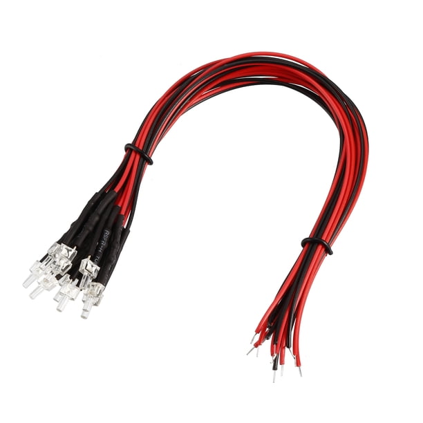 20 piezas de lámpara LED blanca preconectada de 2.0 mm 6-12V diodos emisores difusos