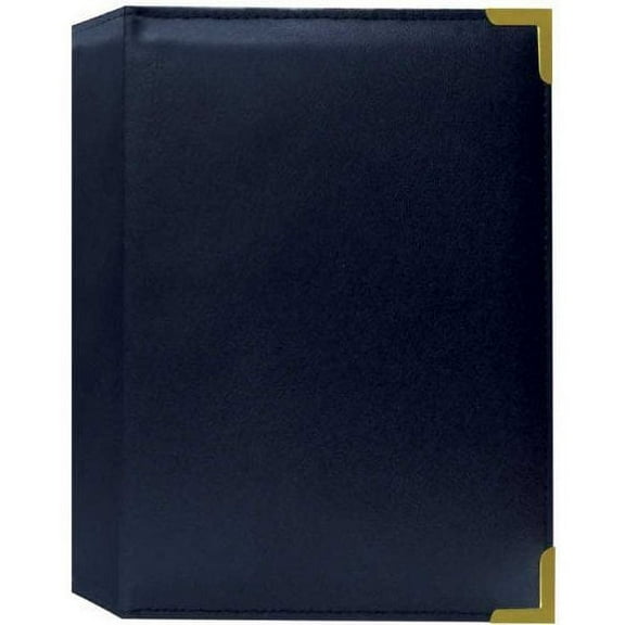 Pioneer SM57-NA Book Bound Oxford Brass Corner Photo Album for 5" x 7" Pictures (Navy Blue)