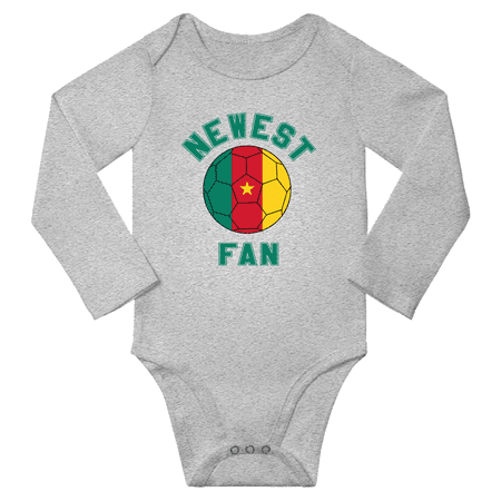 

Newest Cameroon Soccer Football Fan Baby Long Sleeve Jumpsuits Clothes (Gray 18 Months)