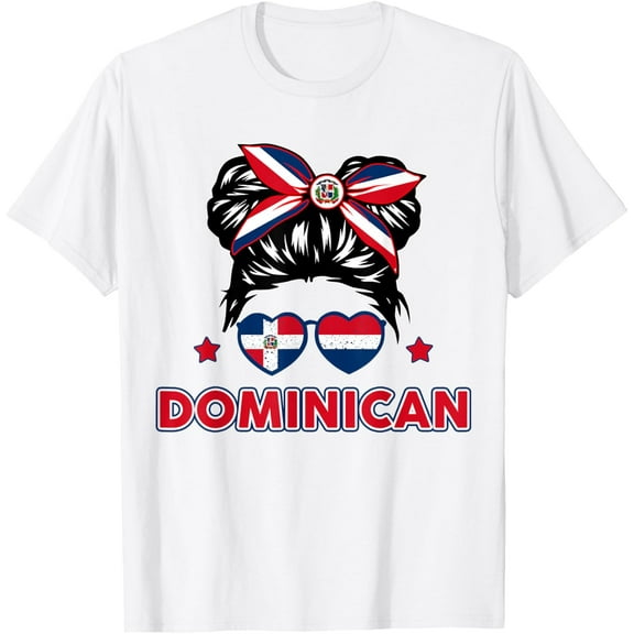 t-shirt La Dominican Republica Hispanic Heritage Dominicana Kid Girl T-ShirtMen and women can wear white T-shirts, gifts. Age: M,，L，XL，2XL,3XL, 4XL