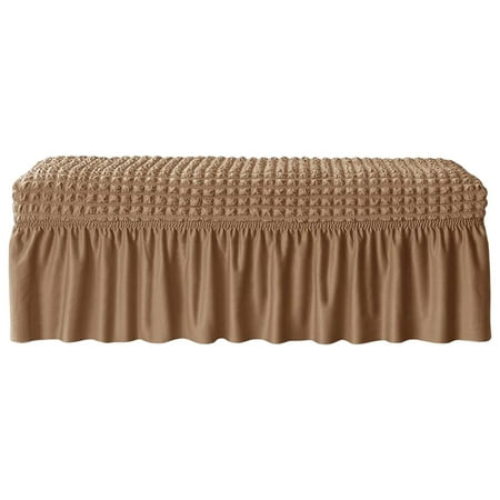 Long Cover Elastic Chair Covers Piano Cushion Cover for Kitchen Light Coffee