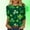 E3Green, variant on DxhmoneyHX St Patricks Day Shirt Women Shamrock Clover Graphic Casual T-Shirt 3/4 Sleeve Crew Neck Summer Tunic Tops Loose Fit Shirts Holiday Outfits