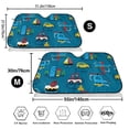 thumbnail image 3 of Uemuo Transportations with Buildings Pattern Accordion Car Windshield Sun Shade, Foldable Reflective Sun Visor for Car, Reflector Windshield Sunshade-Medium, 3 of 7