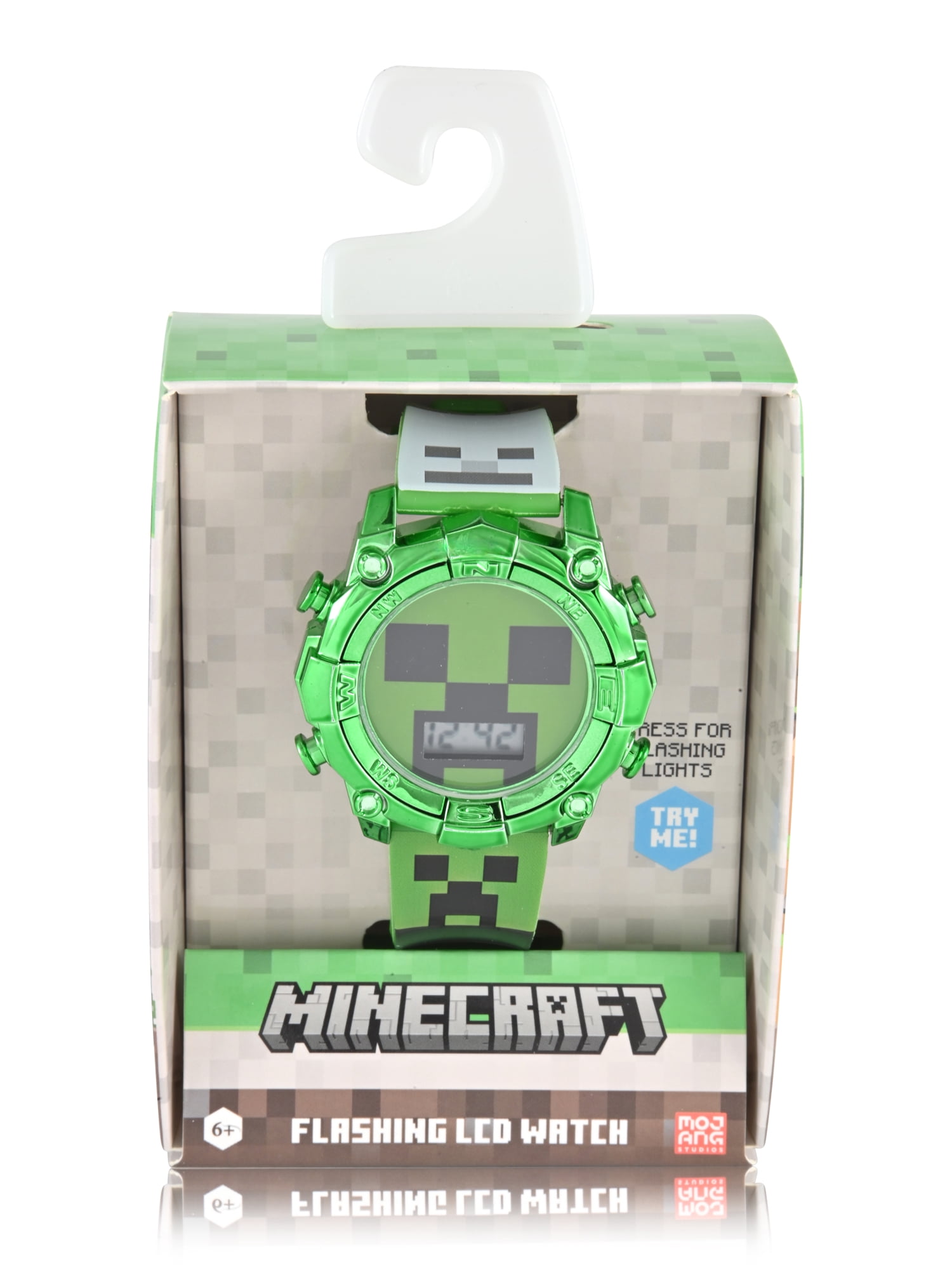 MIN4212WM Minecraft Kids Contrast Colored Case Flashing Lights LCD