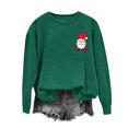thumbnail image 6 of Under 10 dollars! Womens Christmas Sweatshirts Funny Santa Claus Simple Printed Pullover Tops Loose Fit Long Sleeve Xmas Sweatshirts, 6 of 6