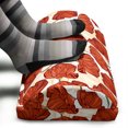 thumbnail image 3 of Floral Foot Rest, Striped Illustration of Poppy Flowers, Non-Slip Backing Adjustable Ergonomic Memory Foam Leg Support for Office, Champagne Vermilion, by Ambesonne, 3 of 5