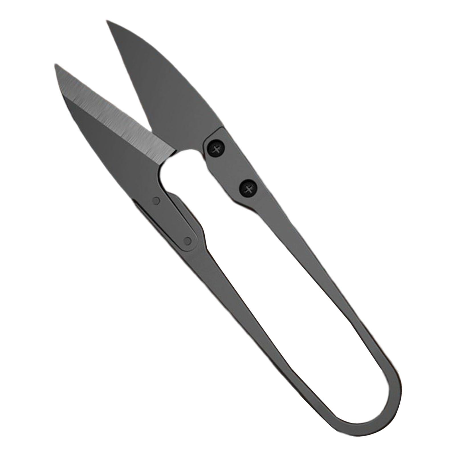 1pc Needle Threader U-shaped Scissors, Black Yarn Sewing Scissors For Cross  Stitching