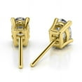 thumbnail image 2 of 1.00 Carat D/VVS1 Oval Cut Moissanite Diamond Stud Earrings Solid 18K Yellow Gold Screw Back Studs Earring, 2 of 5