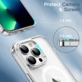 thumbnail image 3 of JETech Magnetic Case for iPhone 13 Pro 6.1-Inch Compatible with MagSafe Wireless Charging, Shockproof Phone Bumper Cover, Anti-Scratch Clear Back (Clear), 3 of 7