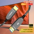 thumbnail image 2 of 8K Fiber Optic HDMI Cable HDMI 2.1, 48Gbps, eARC, 8K@60Hz, 4K@120Hz, Compatible For RTX 3080/3090, Xbox Series X, PS5 HD TV Projector etc, 2 of 7