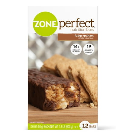 ZonePerfect Nutrition Snack Bar, Fudge Graham, 14g Protein, 12 (Best Meal Replacement Bars For Men)