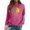 A-Hot Pink, variant on CLOISE Crewneck Sweatshirt Womens Graphic Long Raglan Sleeve Pullover Tops Shirts Loose Trendy Fall Clothes Outdoor Pink M