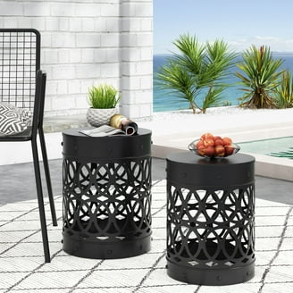 Cataleya Outdoor Iron Side Table - Weather Resistant - Walmart.com