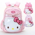 thumbnail image 4 of Mochilas escolares que protegen la columna vertebral y reducen la carga para estudiantes de primaria de Hello Kitty Mochila escolar para niñas de jardín de infantes Bolso de hombro rosa, 4 of 5