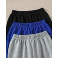 thumbnail image 6 of Toddler Boys Clothes Boys Pants Toddler Kids Boys Sweatpants 3 Pack Elastic Waist Joggers Athletic Pants 3T 4T 5T Size 6 7 Black Blue Gray, 6 of 7