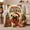 Festive Pug, variant on Pug Love Lives Here Pug Dog Collage, Playful Pet Portrait Pattern, Warm Flannel Blanket for Living Room and Reading Nook, Dog Lovers Friendship Gift, Pet Lover Home Decor
