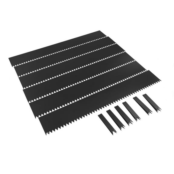 Miumaeov 40" x 6" Steel Landscape Edging 6PCS Garden Landscape Edging Border Metal Steel Lawn Edging Garden Border Edging for Landscaping Black Lawn Edge