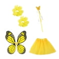 thumbnail image 3 of Yellow 5PC Butterfly Porch Goose Outfit - Goose Clothes, Suitable for 23-Inch Cement Plastic Geese, Cute Design for Porch Garden Decor, Perfect Easter Decor, 1set, 3 of 9
