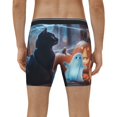 thumbnail image 2 of Men's Boxer Briefs, Halloween Black Cat Ghost Pumpkin Soft and Breathable Mens Underwear Boxer Briefs With Widen Waist, 2 of 5