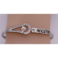 thumbnail image 4 of Stainless Steel Rhinestone Bangle - Multiple Color Options, 4 of 5