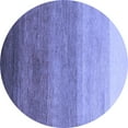 thumbnail image 1 of Ahgly Company Machine Washable Indoor Round Abstract Blue Modern Area Rugs, 7' Round, 1 of 4