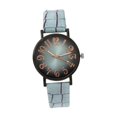 thumbnail image 2 of Reloj de pulsera analógico informal para mujer, elegante y sencillo con correa de piel sintética, a la moda Azul, 2 of 9