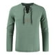 thumbnail image 4 of Playera Para Hombre, Holgada, Lisa, De Manga Corta, Cuello En V, Con Cordón, Estilo Retro, Para Playa Y Yoga, 4 of 4
