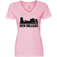 thumbnail image 3 of Inktastic New Orleans Skyline Grunge Women's V-Neck T-Shirt, 3 of 5