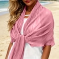 thumbnail image 4 of COMVALUE Women's Long Sleeve Cardigan Sweaters Open Front Cropped Bolero Shrugs for Dresses (Pink, One Size), 4 of 5