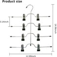 thumbnail image 5 of Happon Skirt Hangers 4 -Tier Pants Hanger Space Saving Hangers Closet Organizer for Shorts, Jeans (1 Pc), 5 of 6