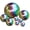 Rainbow, variant on 8 Pack 50-150mm Rainbow Stainless Steel Gazing Ball Garden Mirror Globe, Reflective Hollow Sphere Outdoor Ornament for Yard Lawn Patio Pond Home Decor