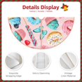 thumbnail image 4 of Daiia Cupcakes and Donuts Drawing Merry Christmas Tree Skirt , Xmas Large Lace-up Tree Skirt, Santa Snowflakes Rustic Home Decorations New Year Party Farmhouse Decor-48", 4 of 7