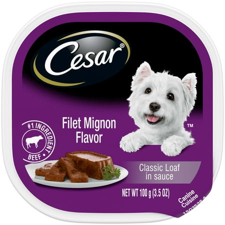 Cesar Classics Filet Mignon Flavor Wet Dog Food for Adult  3.5 oz. Tray