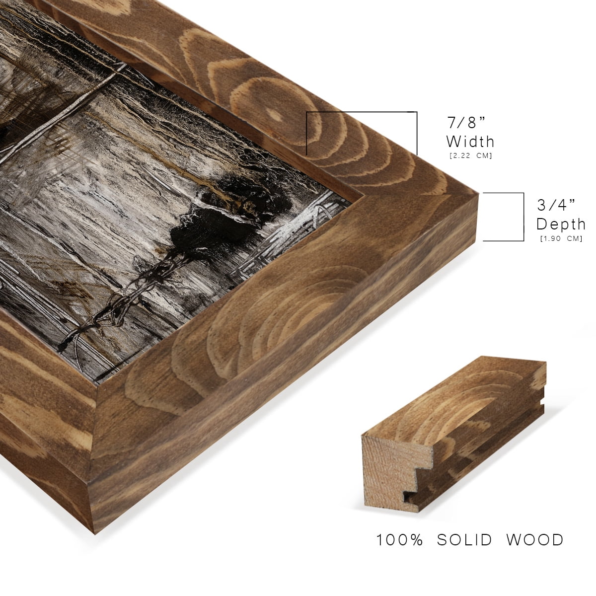Continuum II -Framed Print w/glass-Walnut
