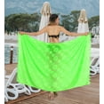 thumbnail image 4 of HAPPY BAY Women's Beachwear Summer Beach Bikini Wraps Sarong Swimwear Swim Cover up Wrap Skirt Swimsuit Pareo Coverups for Women One Size Green, Floral, 4 of 4