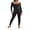 Black, variant on Douhoow Women Yoga Jumpsuits Long Sleeve Square Neck Ankle Length Bodycon Romper Fashion Skinny Playsuits