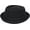 Black-style1, variant on Womens Pure Felt Cloche Hats Roll-up Brim Fedora Porkpie Hats Bowtie Noble Derby Hat S/M