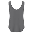thumbnail image 3 of Only Moment Ladies Cami Top Polyester,Spandex Round Neck Women's Sleeveless Short Top Casual Travel Cami Clothes Grey,L, 3 of 7
