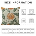 thumbnail image 6 of Nawypu Decorative Throw Pillow Cushion Covers Pattern Ink Orange Fruit Flowers Leaves Sketch Vintage Citrus in Pastel Colors Nature Slice Lime Square Pillow Cases for Car Bedroom,Set of 2, 6 of 6