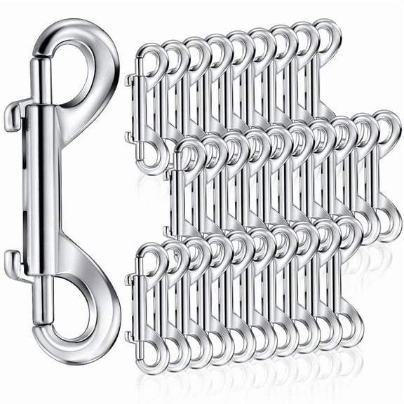 30 Pieces Double Ended Bolt Snaps Hooks, 2.7 Inch Heavy Zinc Alloy Trigger Clips Metal Chain Key Holder