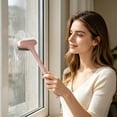 thumbnail image 2 of 2-in-1 Window Screen Cleaning Brush 46×16 cm with Detachable Handle Pink Mesh Screen Cleaner Tool & Squeegee for Patio Door Porch Windows Glass Mirrors Multi-Surface Wet Dry Home Cleaning Tool, 2 of 9