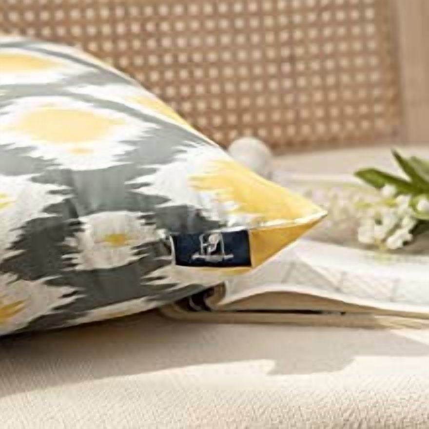 Phantoscope 20x20 Decorative Throw Pillow Covers, Yellow, Set of 4