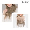 thumbnail image 5 of BASICO 2PK Warm Knit Winter Scarfs for Women Multi Color 5 and Ivory Infinity Scarf Circle Loop Scarves, 5 of 7