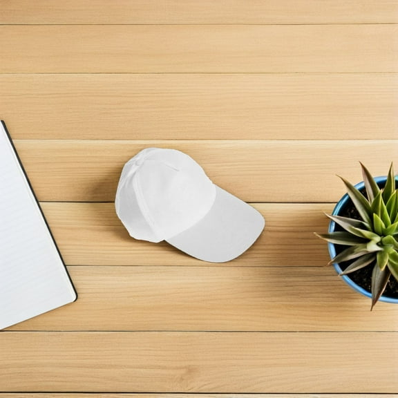 Pretyzoom Unisex White Baseball Cap 3Pcs High Breathability Adjustable