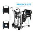 thumbnail image 2 of Patient Lift Wheelchair - Portable Car Lift Aid, 180° Split Seat, Bathroom Wheelchair with Potty, Lightweight for Caregivers, Elderly Living, 2 of 6
