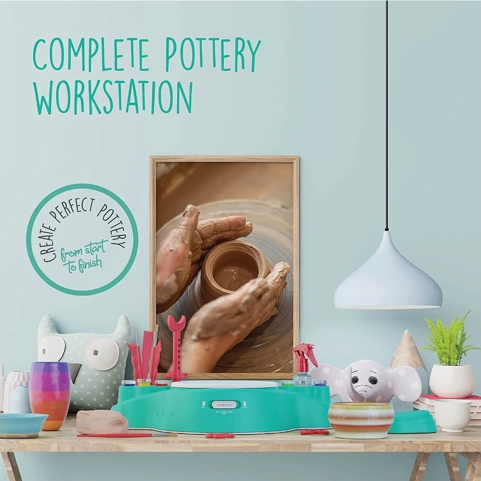 Dan&Darci Advanced Pottery Wheel Kit - Christmas Gifts for Girls & Boys Ages 8-14 Year Old - Best Teens DIY Toys. Top Arts & Crafts for Kids Tweens & Adults - Cool Teen Girl Birthday Gift